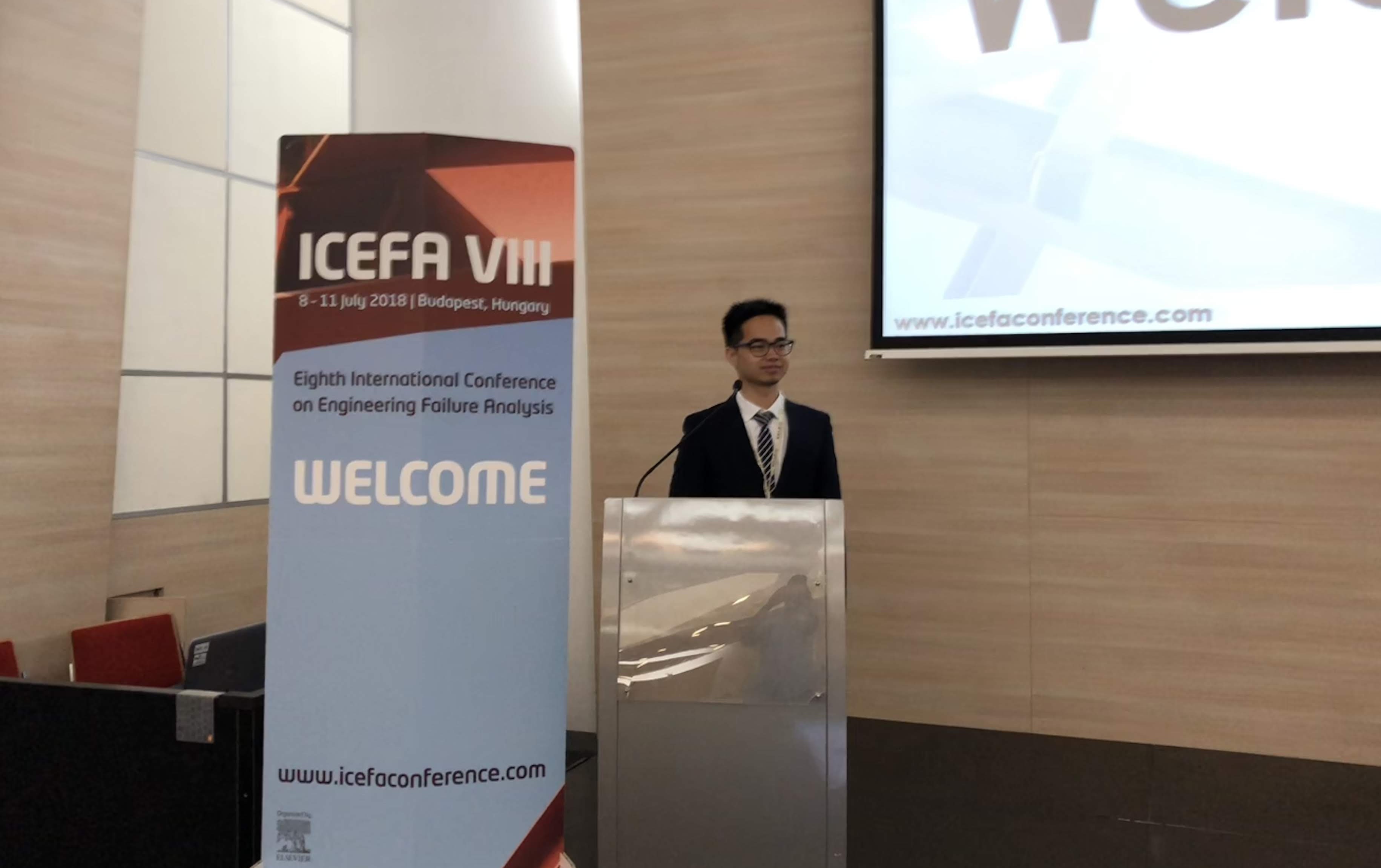 Songhua Huang giving an oral presentation at ICEFA VIII in Budapest
